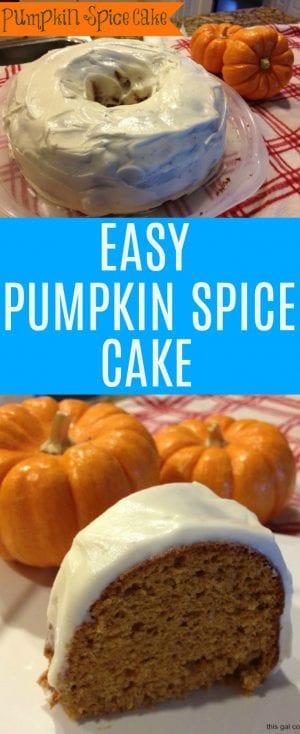 Easy Pumpkin Spice Cake - This Gal Cooks