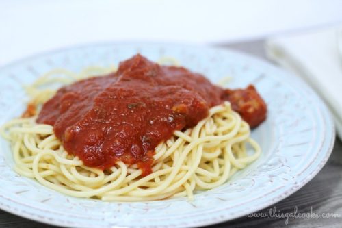 Homemade Spaghetti Sauce with Sausage - This Gal Cooks