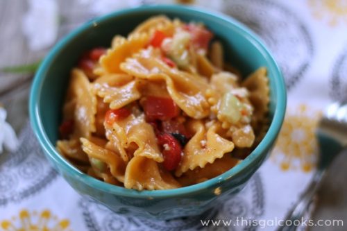 Greek Style Pasta Salad - This Gal Cooks