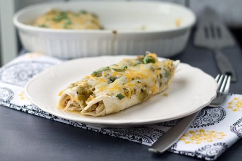 Green Sauce Chicken Enchiladas - This Gal Cooks