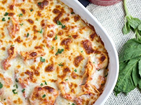 Twenty Minute Easy Tortellini Bake