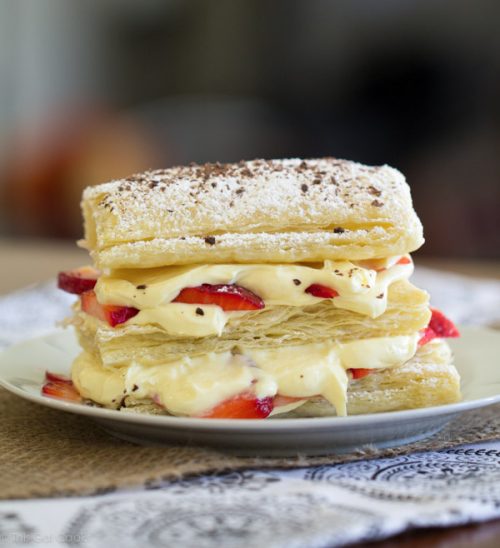 Strawberry Cheesecake Napoleon - This Gal Cooks