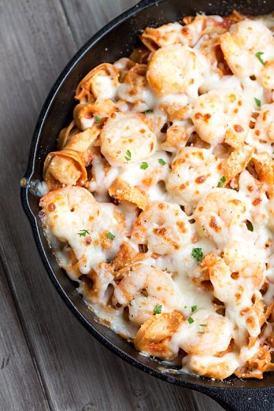 Easy Italian Shrimp Tortellini Bake - This Gal Cooks