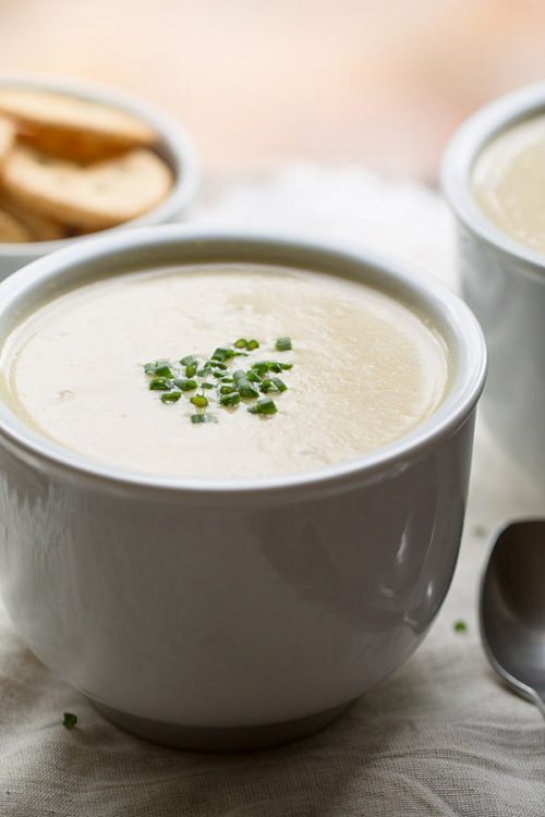 Slow Cooker Potato Ham and Leek Soup - This Gal Cooks