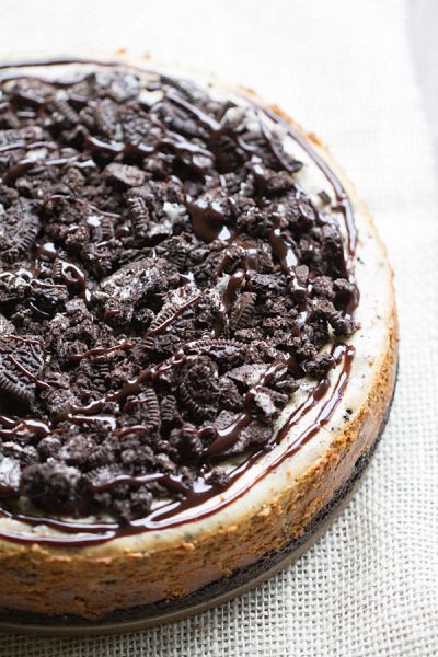 Peanut Butter Oreo Cheesecake - This Gal Cooks