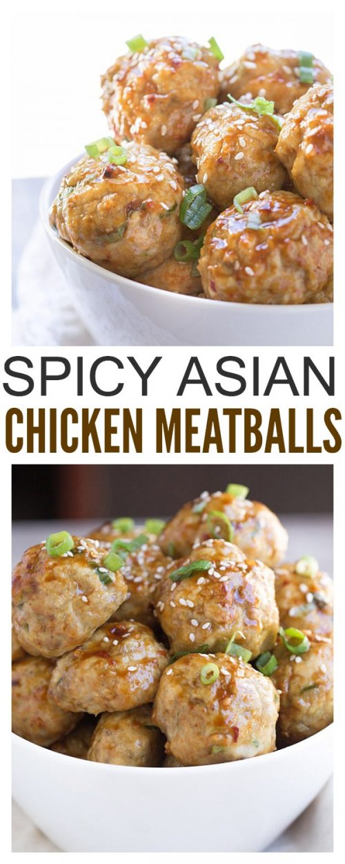 Spicy Asian Chicken Meatballs This Gal Cooks