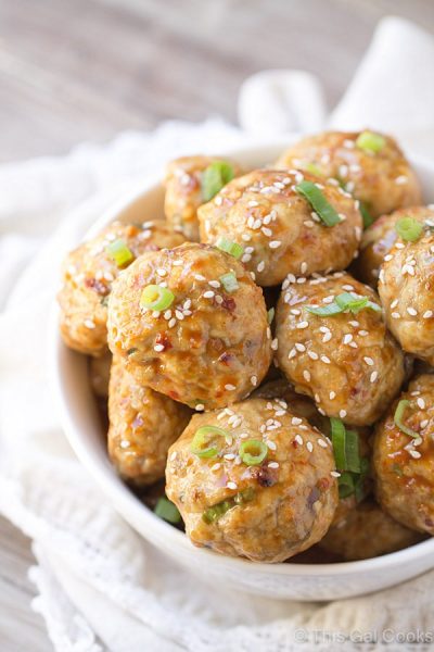 Spicy Asian Chicken Meatballs This Gal Cooks