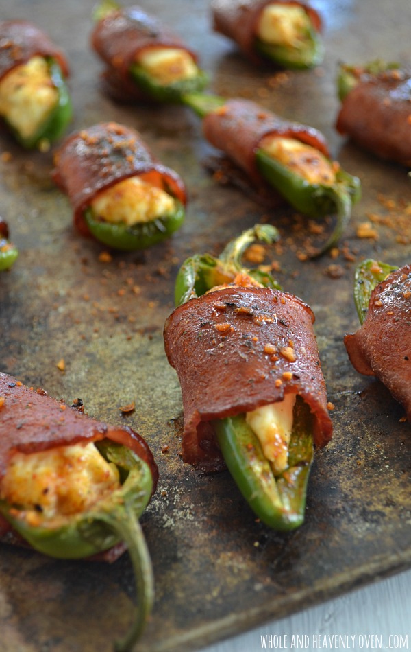 Sweet n Spicy Bacon Wrapped Jalapeno Poppers | Whole and Heavenly Oven