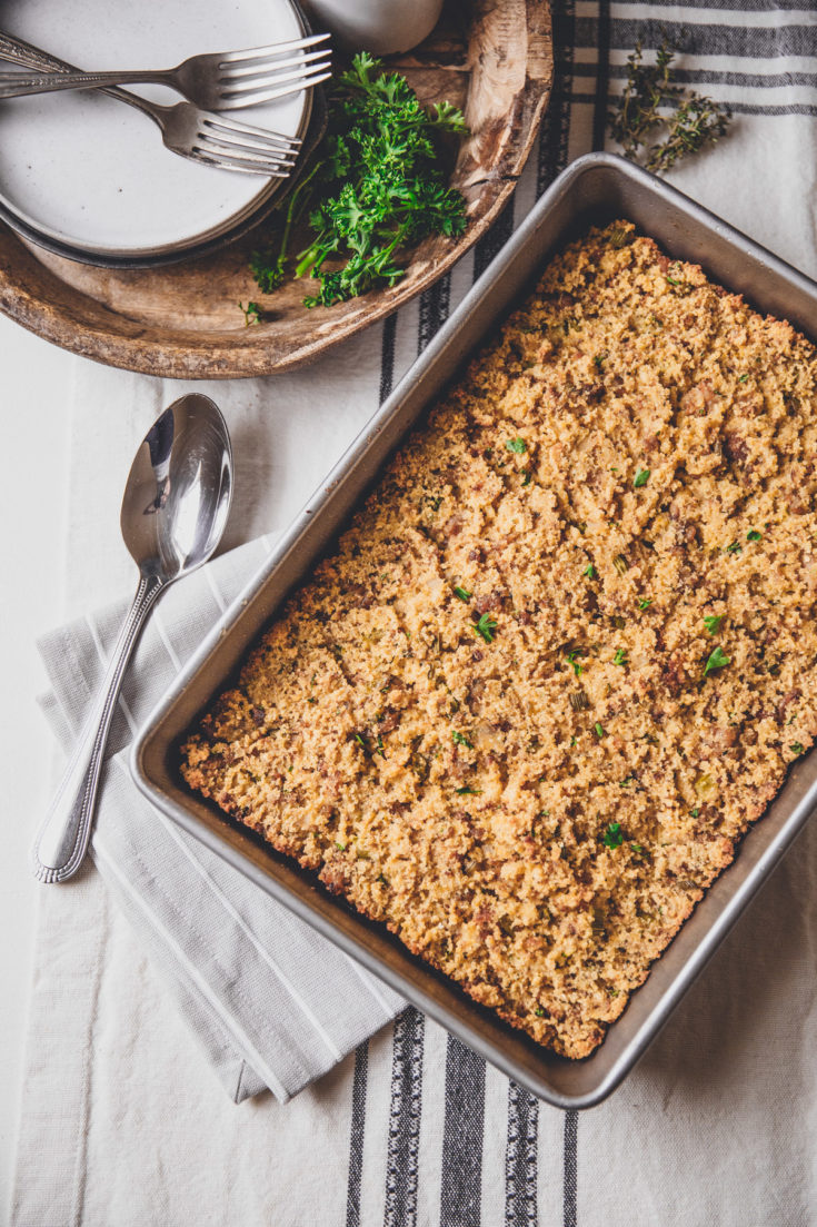 Homemade Cornbread Dressing - This Gal Cooks