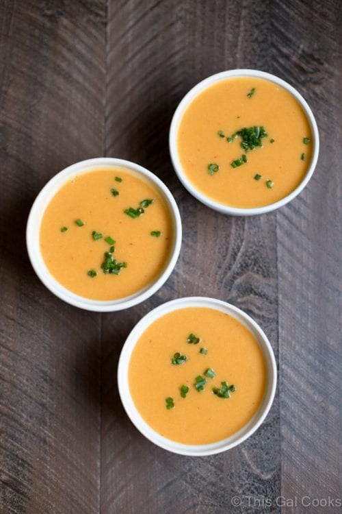 Vegan Smoked Potato Soup - This Gal Cooks