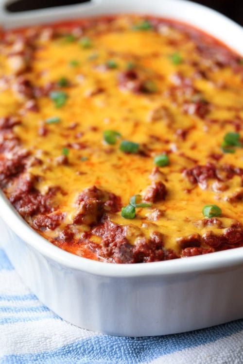 Low Carb Sour Cream Beef Bake - This Gal Cooks