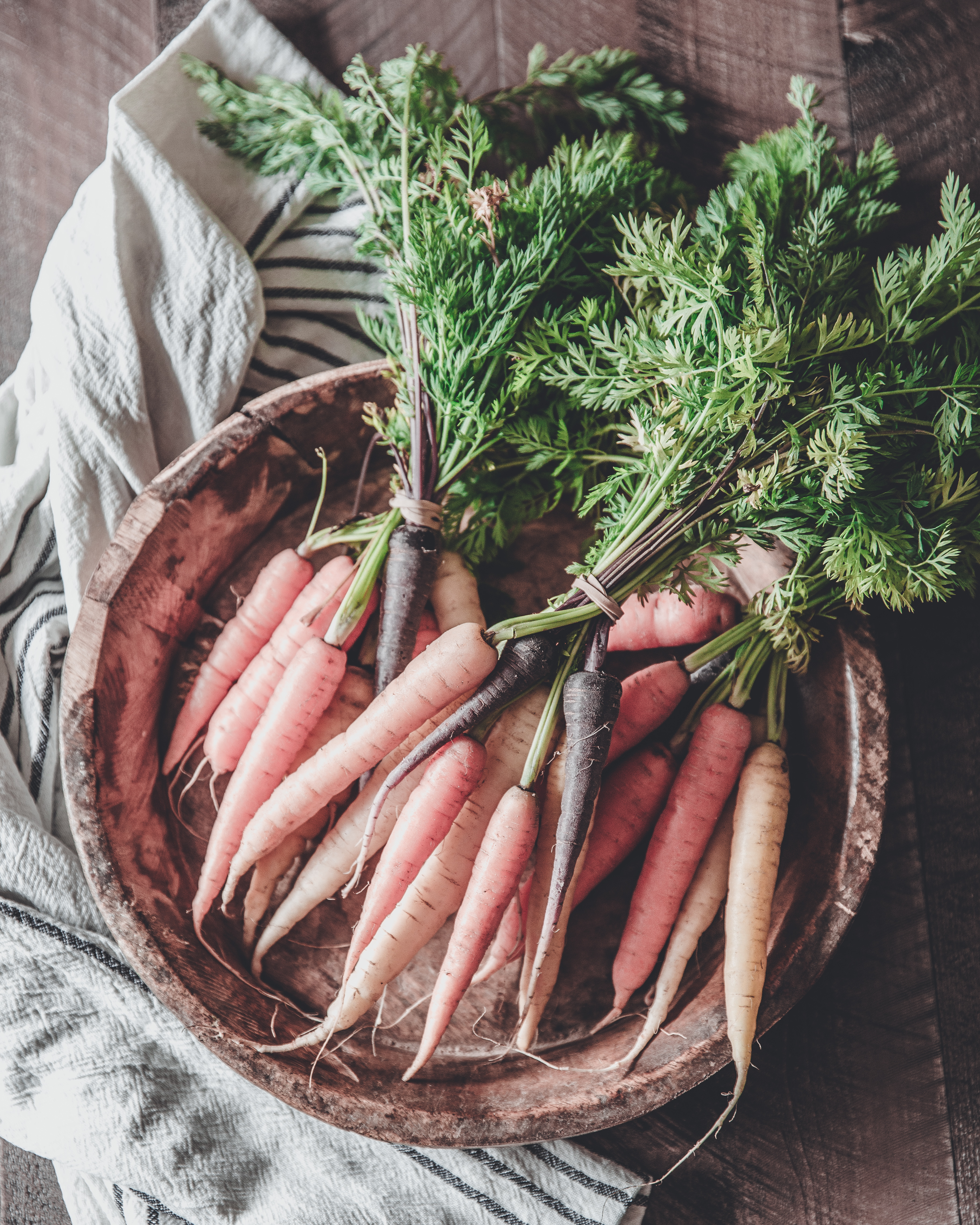 Roasted Rainbow Carrots (with carrot puree instructions) | This Gal Cooks