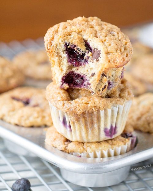 The Best Blueberry Banana Yogurt Muffins - This Gal Cooks