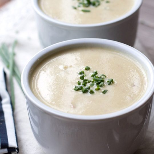 Slow Cooker Potato Ham and Leek Soup - This Gal Cooks