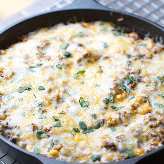 Easy Skillet Beef Tex Mex Casserole - This Gal Cooks